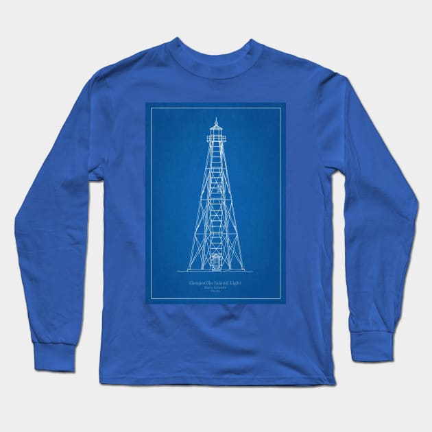 Gasparilla Island Rear Range Light - Boca Grande Lighthouse - Florida - AL Long Sleeve T-Shirt by SPJE Illustration Photography